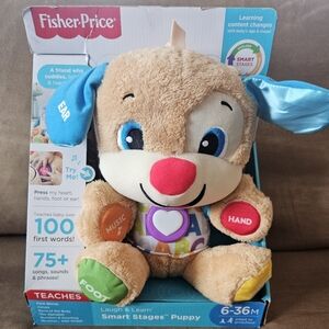 Fisher-Price Laugh & Learn Smart Stages Puppy - Brown and Blue NEW